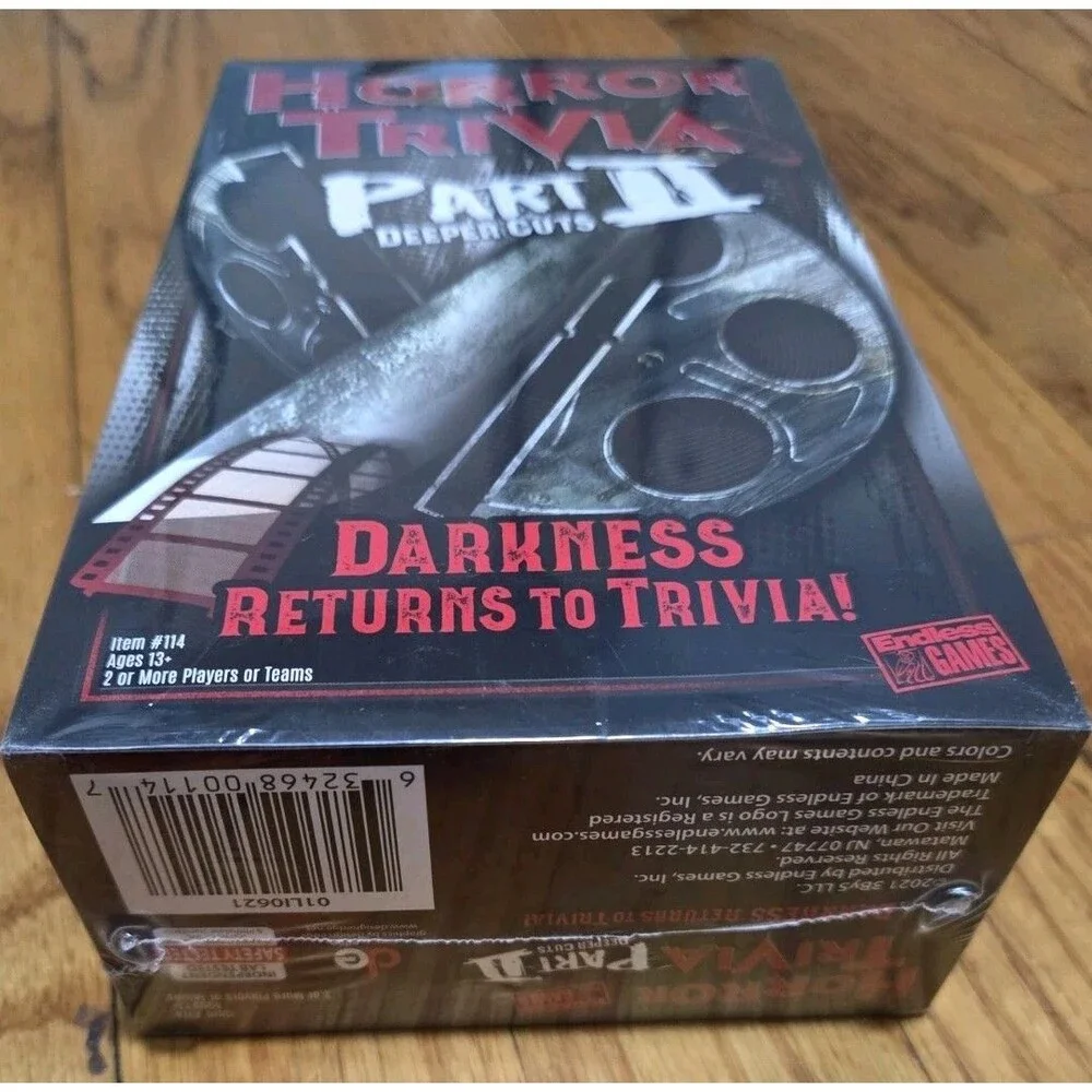 Horror Trivia Part II Deeper Cuts Endless Games NEW SEALED 300 Questions